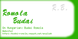 romola budai business card